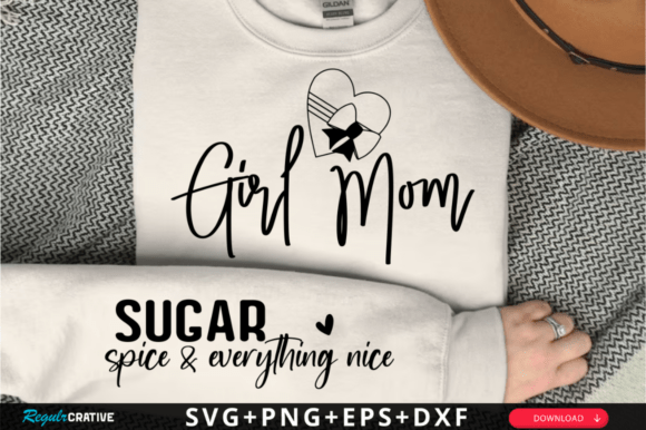 Girl Mom Sleeve SVG Design: A Versatile Graphic for Crafts and Creative Projects