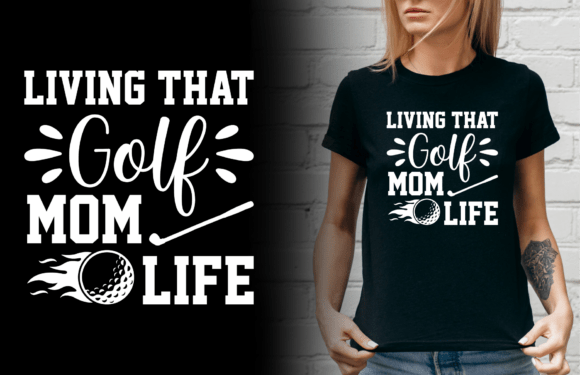 Living That Golf Mom Life SVG Design: A Versatile Graphic for Crafts and Branding