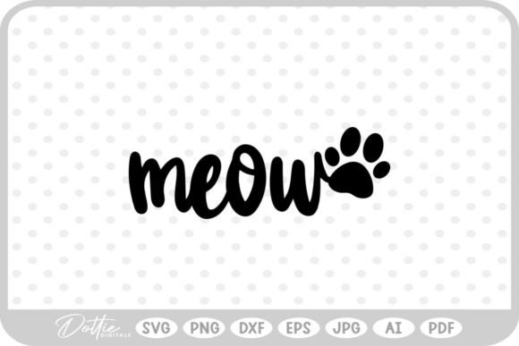 Meow Pet Mom Dad SVG PNG DXF: A Versatile Graphic Design Asset for Crafts and Branding