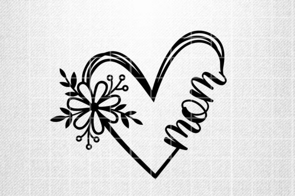 Mom Flower Heart SVG: A Delightful Embroidery Design for Sentimental Projects