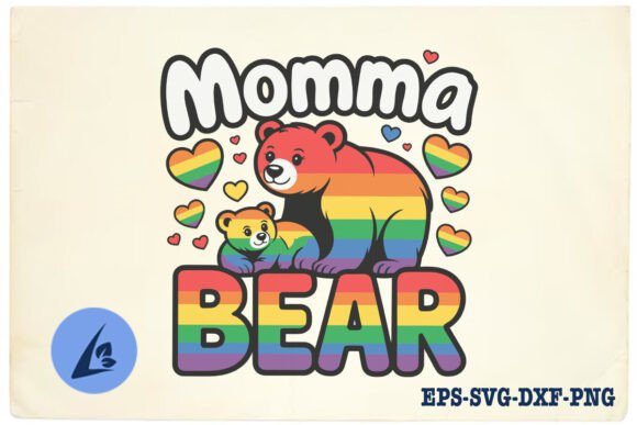 Momma Bear Free Hugs Mom Love SVG Graphics and Crafts