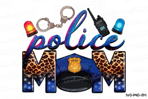 Police MOM Sublimation SVG PNG: A Versatile Graphic for Crafts and Branding