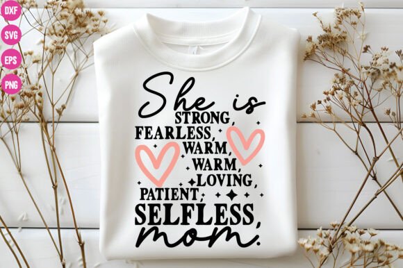 She Is Strong Mom Embroidery Svg for Crafts and Graphics